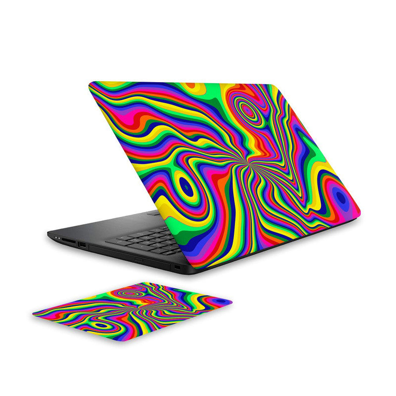 psychedellic-1-laptop-skin-and-mouse-pad-combo WrapCart India