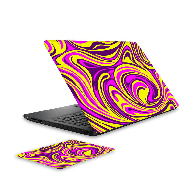 psychedellic-2-laptop-skin-and-mouse-pad-combo WrapCart India