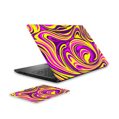 psychedellic-2-laptop-skin-and-mouse-pad-combo WrapCart India