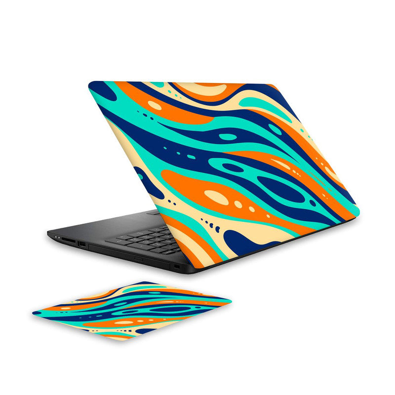 psychedellic-3-laptop-skin-and-mouse-pad-combo WrapCart India