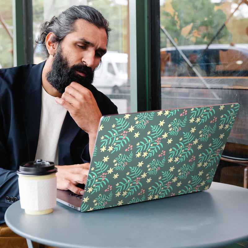 Floral Green Laptop Skins Secondary image