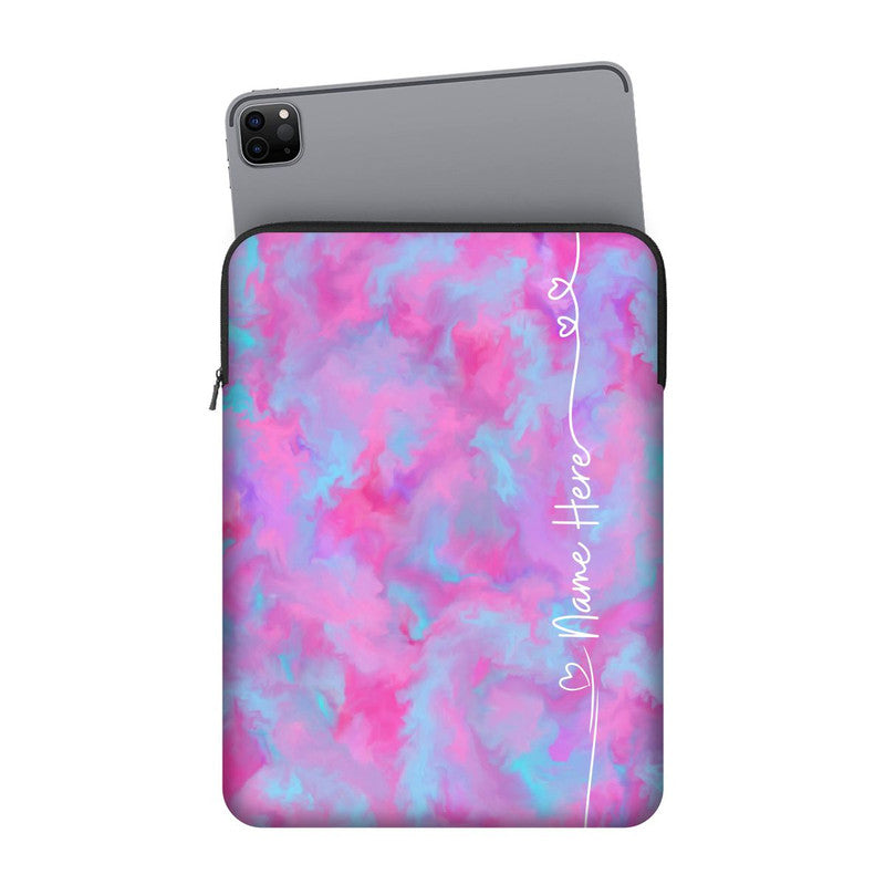 Pink Paint Custom Name iPad Sleeve Main image