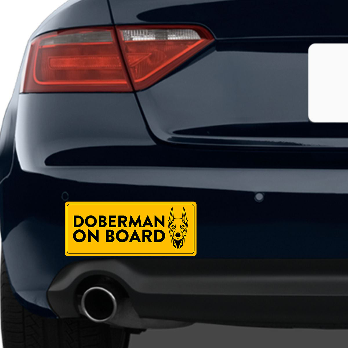 Doberman On Board Bumper Sticker Secondary image