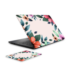 blooming-flower-2-laptop-skin-and-mouse-pad-combo WrapCart India
