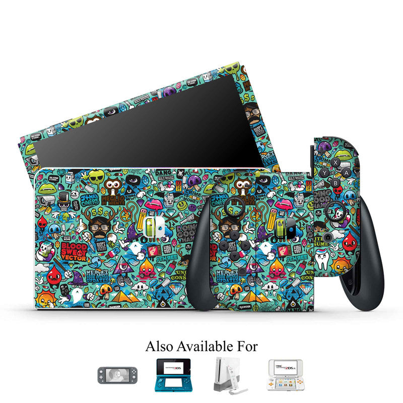 Blue Abstract Nintendo Skin Main image