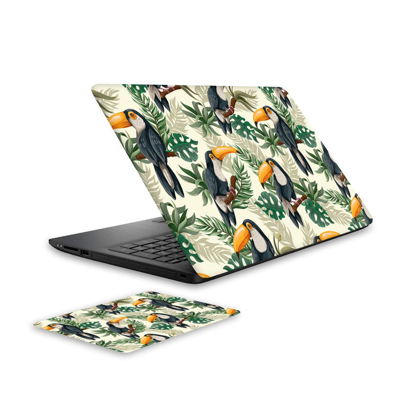 toucan-laptop-skin-and-mouse-pad-combo WrapCart India Main image