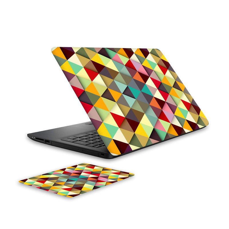 triangle-laptop-skin-and-mouse-pad-combo WrapCart India