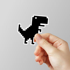 Pixel Dino Laptop Sticker