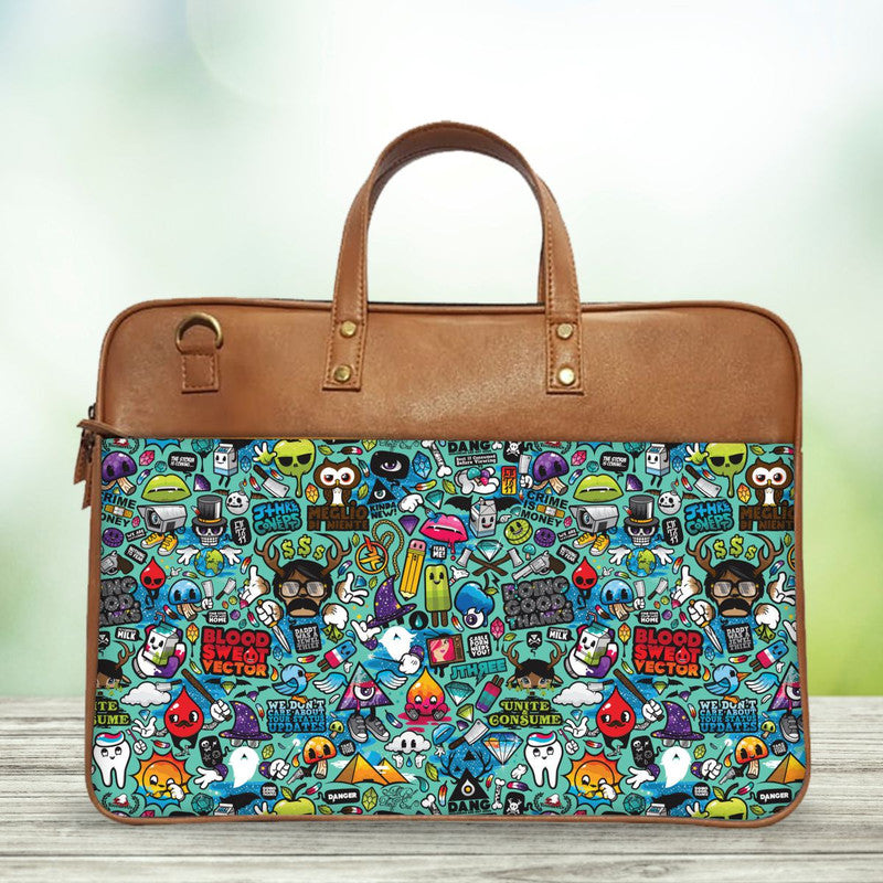 Blue Abstract Classic Laptop Bag Main image