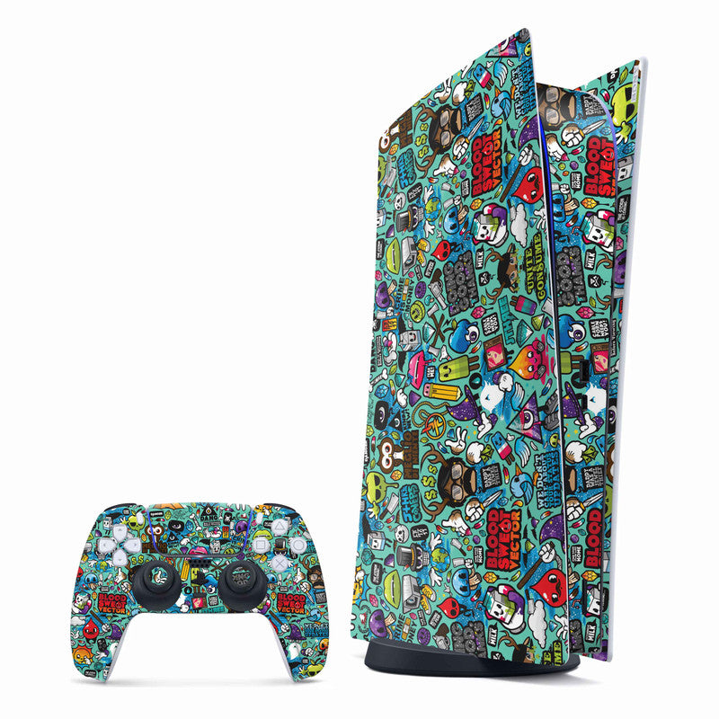Blue Abstract PlayStation Skin - Skins For PlayStation 5 Slim Main image
