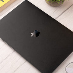 Black Leather Laptop Skins