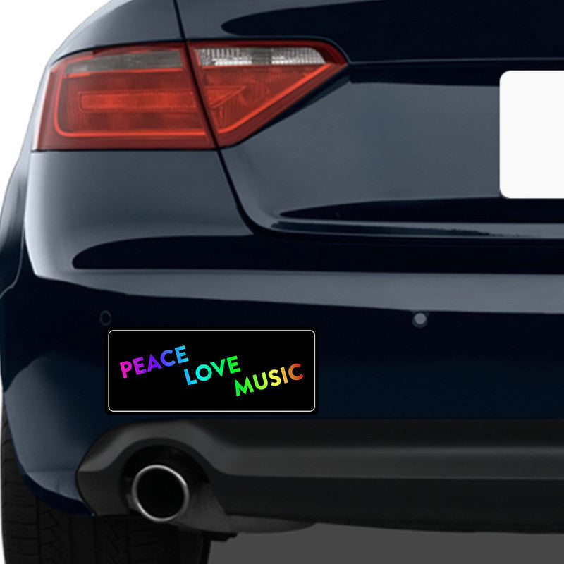 Peace Love Music Car Bumper Sticker Secondary image