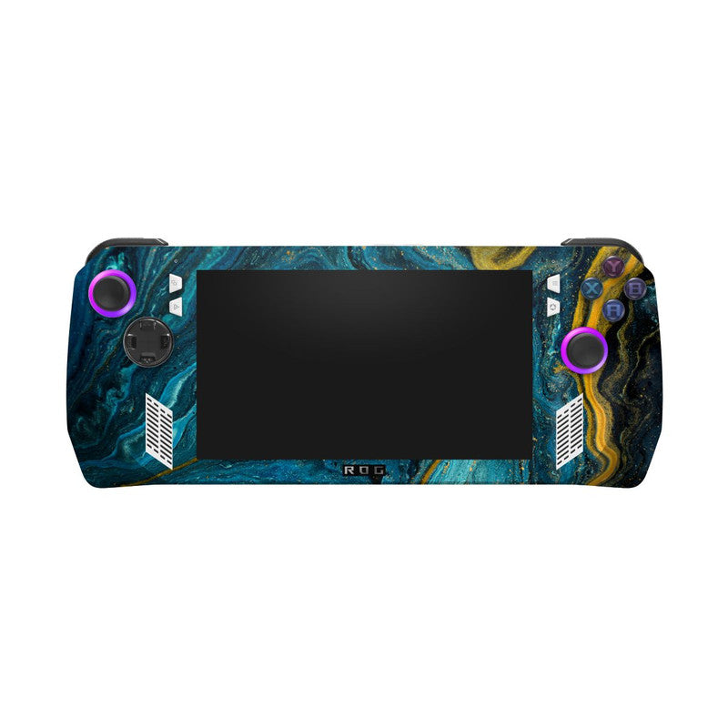 Blue Gold Marble 2 ROG Ally Skin