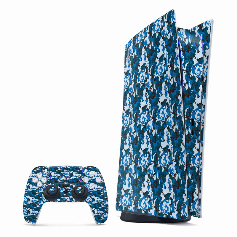 Blue Camo PlayStation Skin - Skins For PlayStation 5 Slim Main image