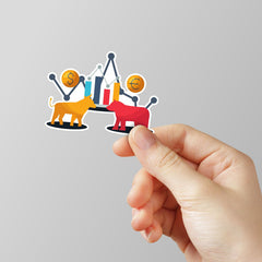 Stock Rush Laptop Sticker