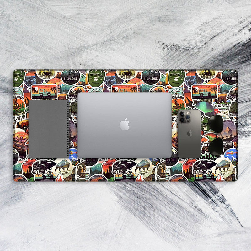 Wanderlust Sticker Tech Mat - Extra Large Office Desk Mat Main image