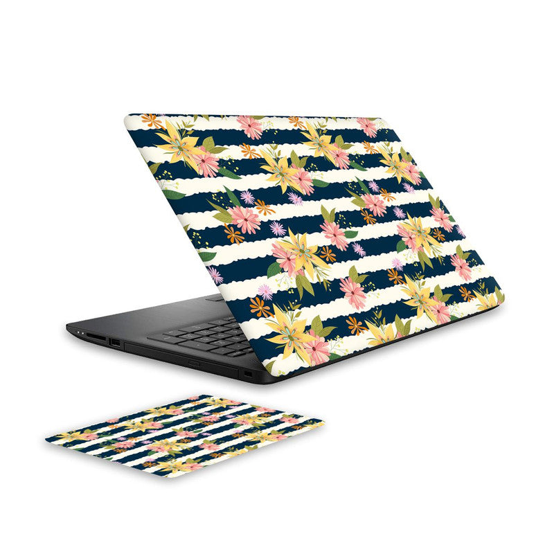 blooming-flower-5-laptop-skin-and-mouse-pad-combo WrapCart India Main image