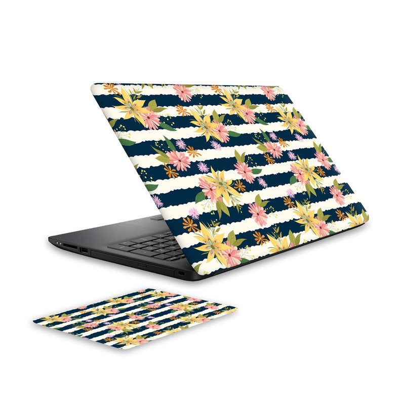 blooming-flower-5-laptop-skin-and-mouse-pad-combo WrapCart India