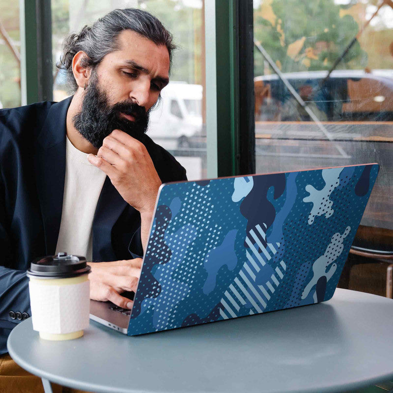 Military Blue Laptop Skins Secondary image