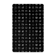 Tech Icons Black Tab Skin For Lenovo Tab M10 Plus