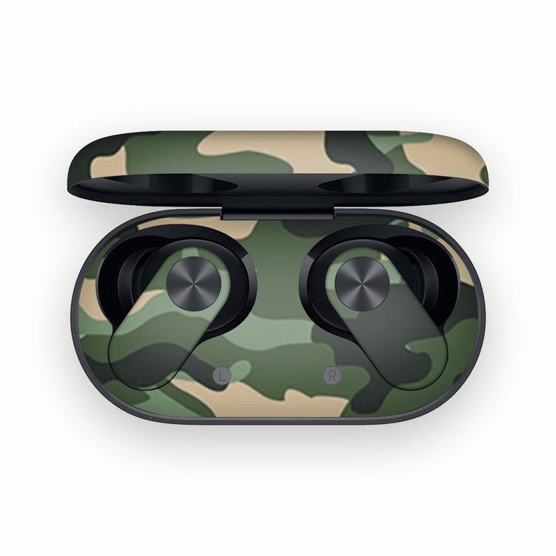 Dark Green Camo OnePlus Nord Buds 2 Skin Main image
