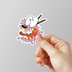 Courage The Cowardly Dog Laptop Sticker