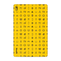 Tech Icons Yellow Tab Skin For Samsung Galaxy Tab A8.0 2019