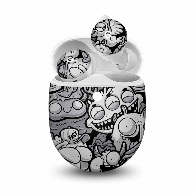 Doodle Monster Skin For Pixel Buds A-Series 