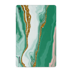 Aesthetic Green Marble Tab Skin For Samsung Galaxy Tab S8 Ultra 5G