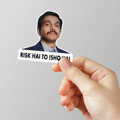 Risk Hai Toh Ishq Hai Laptop Sticker
