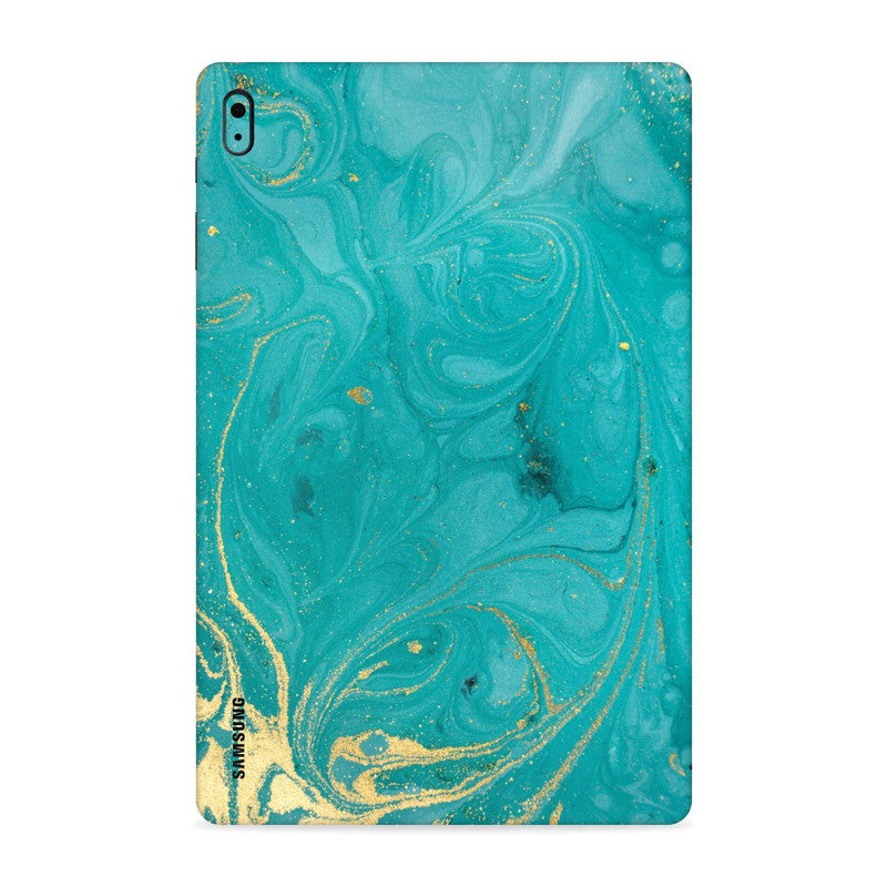 Green Gold Marble Tab Skin For Samsung Galaxy Tab S6 Lite