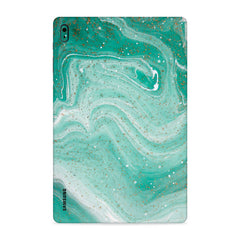 Aesthetic Green Marble 2 Tab Skin For Samsung Galaxy Tab S5E   