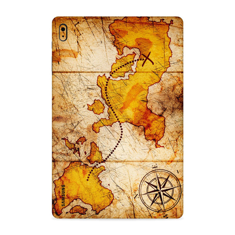 Wood Map 1 Tab Skin For Samsung Galaxy Tab S2 9.7