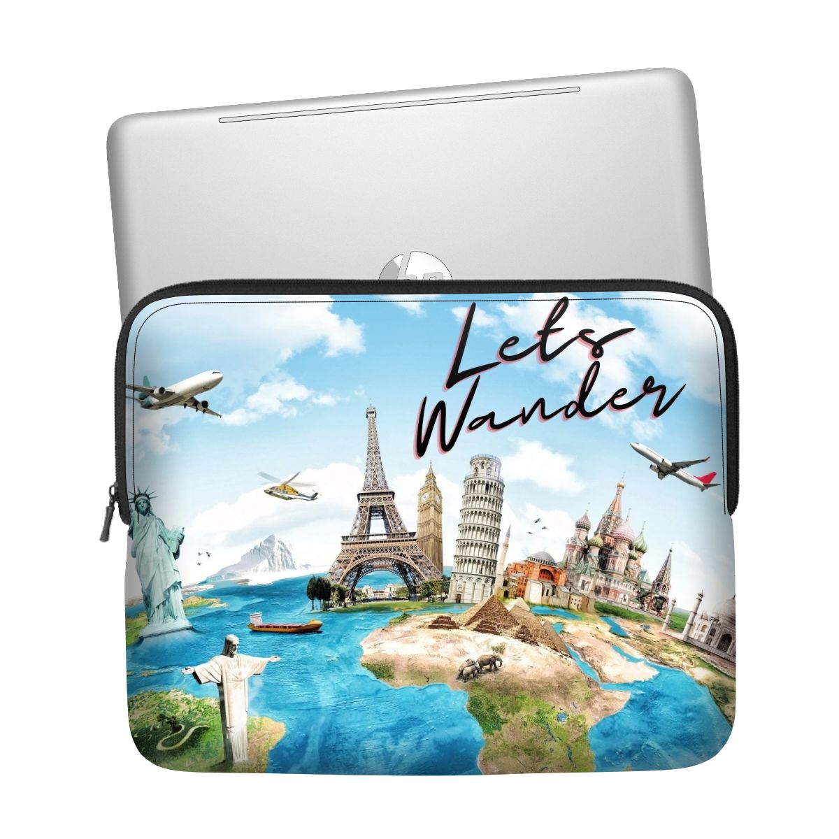 Lets Wander Laptop Sleeve Main image