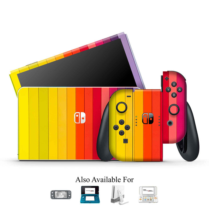 Colour Stripes Nintendo Skin Main image