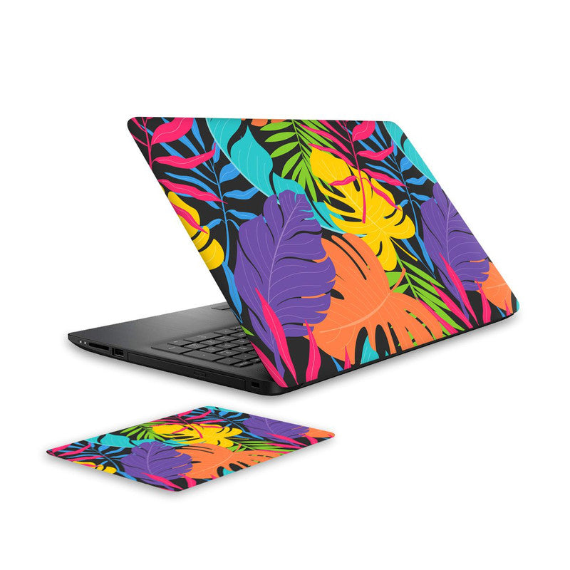 botanical-laptop-skin-and-mouse-pad-combo WrapCart India
