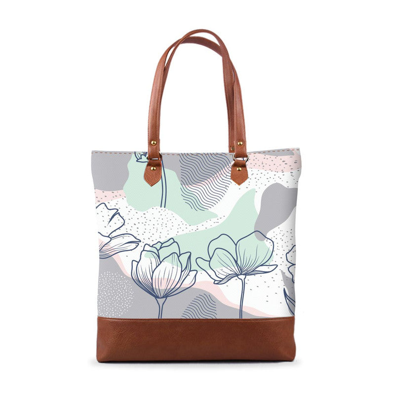 Abstract Art Floral Tall Tote Bag Main image