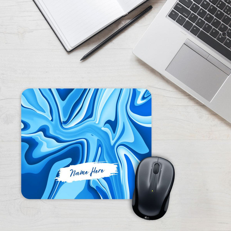 Blue Wawes Custom Name MousePad Main image