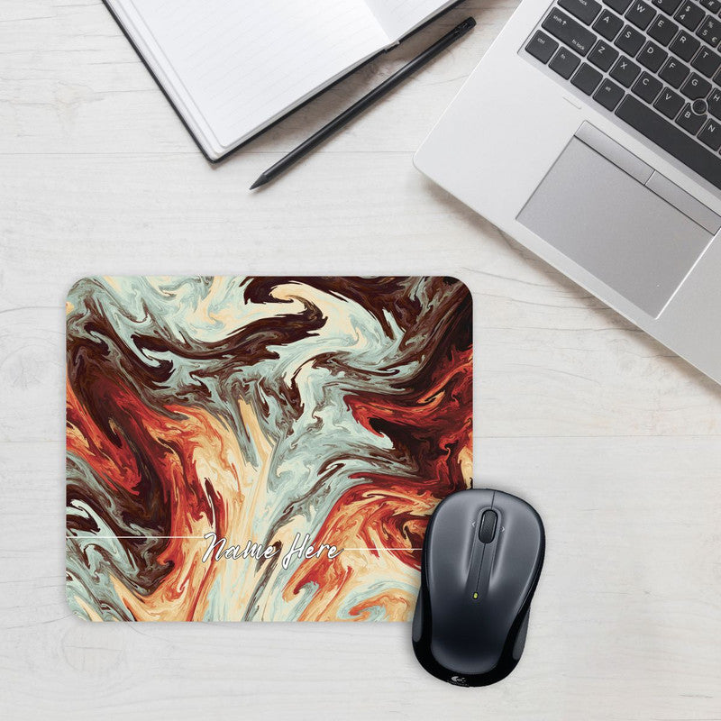Coral Waves Custom Name MousePad Main image