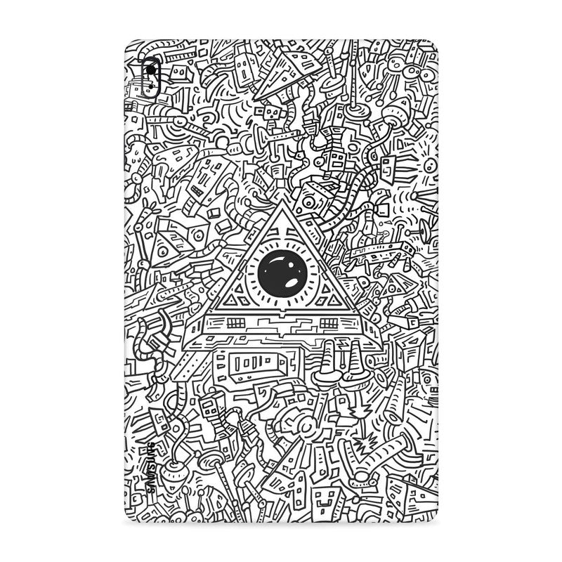 Doodle Robot Tab Skin For Samsung Galaxy Tab S2 9.7