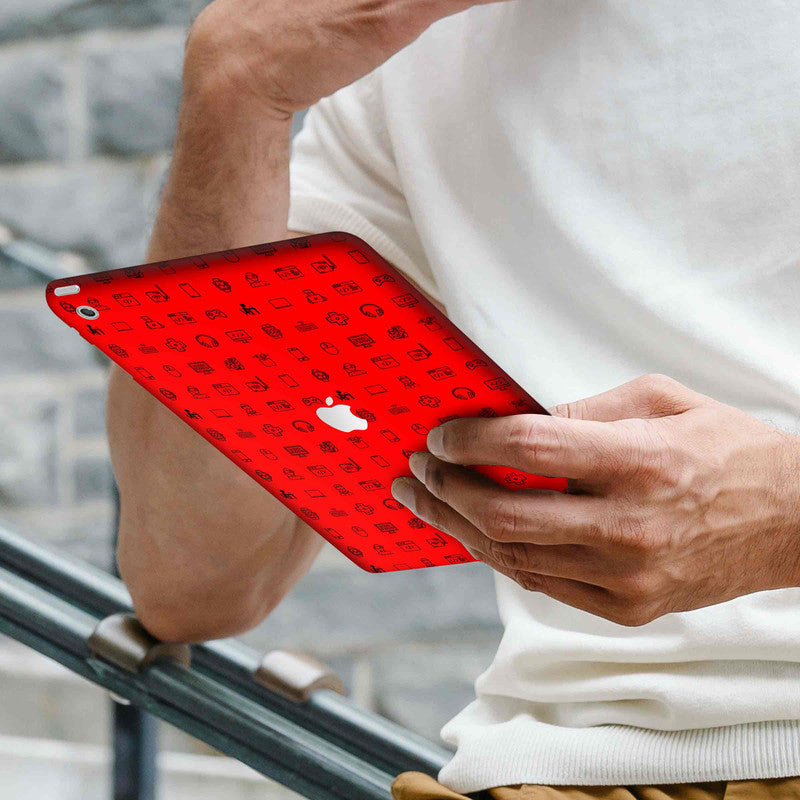 IPad Skin Tech Icons Red Secondary image