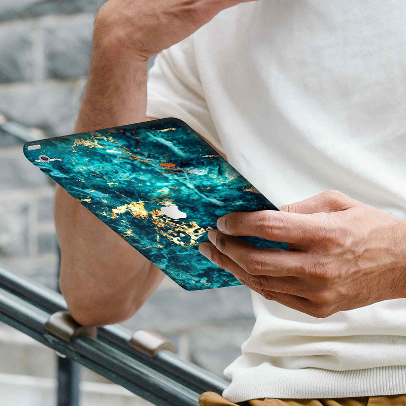 IPad Skin Blue Gold Marble Secondary image