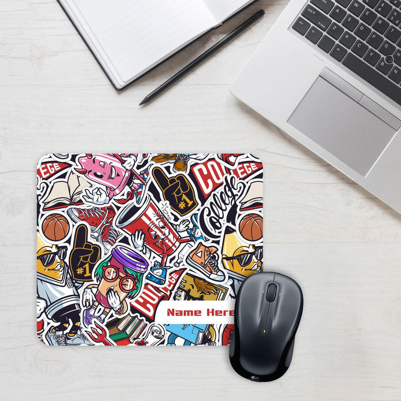 Cartoon Art Custom Name MousePad Main image