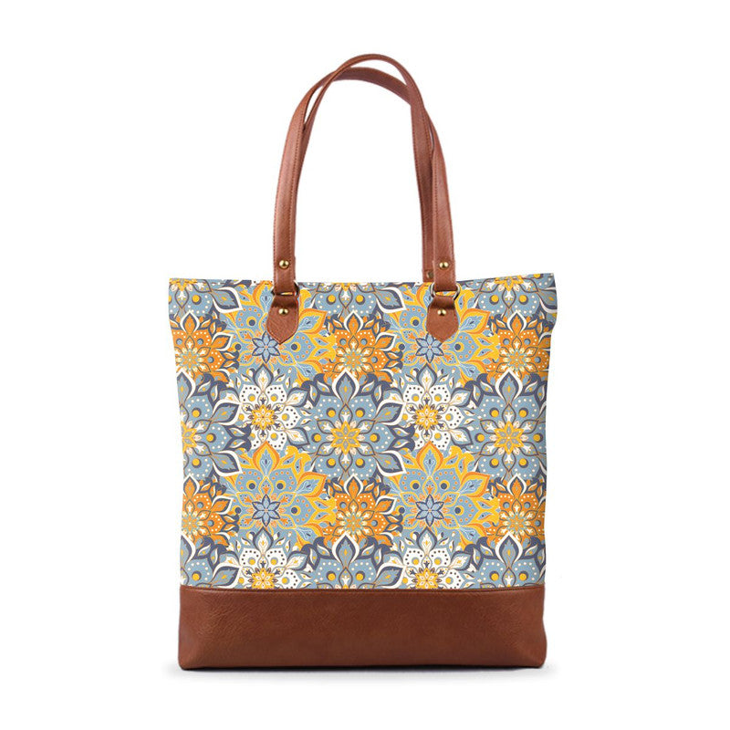 Flower Mandala Tall Tote Bag Main image