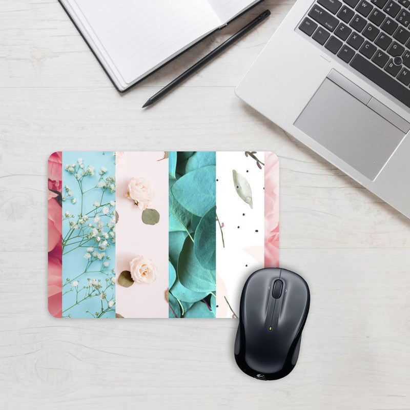 Floral Stripes Mouse Pad Secondary image