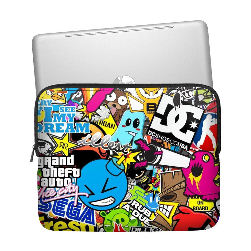 Sticker Bomb Laptop Sleeve Main image