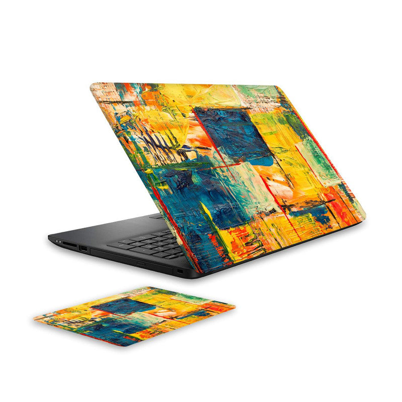 canvas-painting-1-laptop-skin-and-mouse-pad-combo WrapCart India Main image