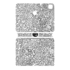 iPad Magic Keyboard Doodle Robot Skin