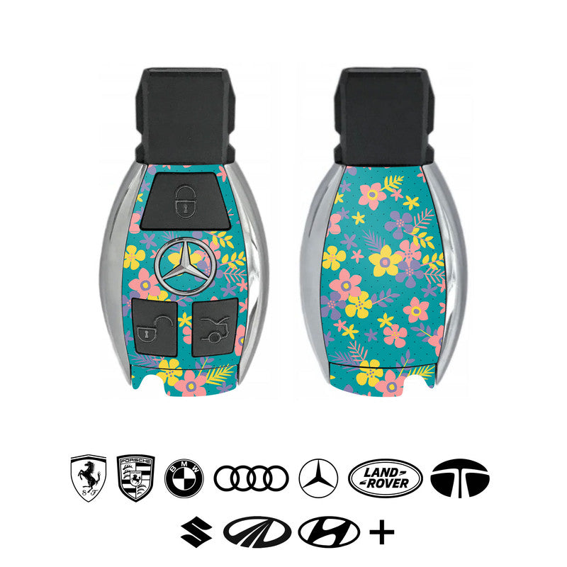 Pastel Floral Car Key Skins Secondary image