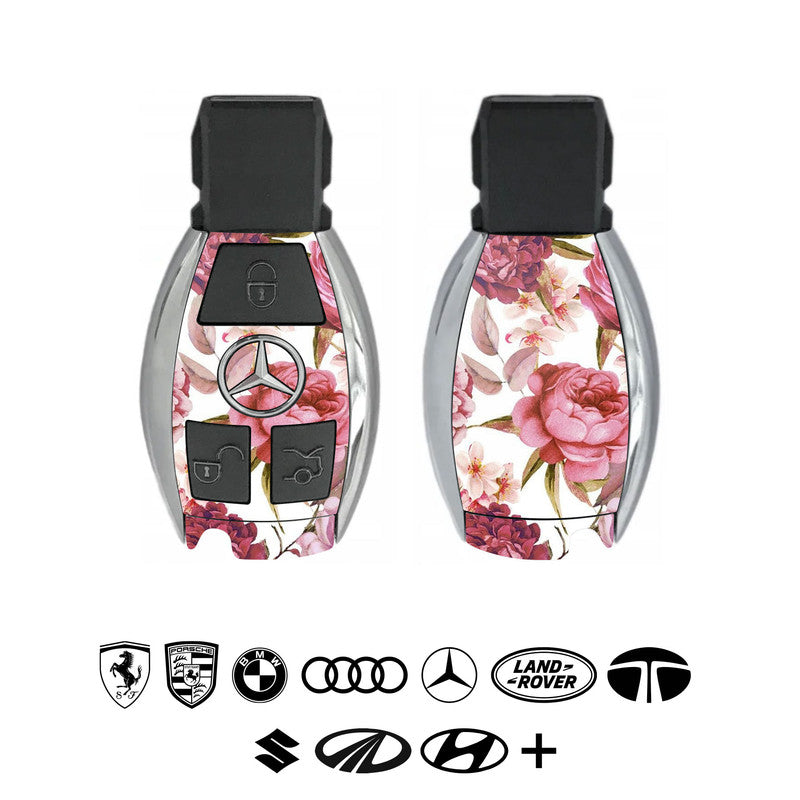 Pink Floral 2 Car Key Skins Secondary image